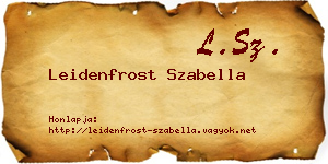 Leidenfrost Szabella névjegykártya